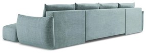 Син сгъваем ъглов диван (U форма) Leila – Makamii