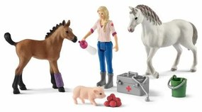 Playset Schleich Vet visiting mare and foal Кон Пластмаса