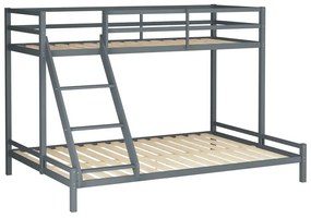 Сиво двуетажно легло от борова дървесина Alpi2 - Støraa