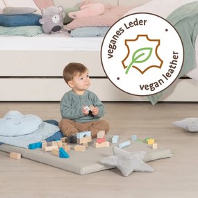 Бежово детско килимче за игра 78x100 cm Greyish gesteppt – Roba