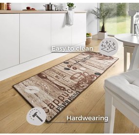 Кафяв кухненски мокет Delicious Coffee, 67 x 180 cm Delicious Coffee - Hanse Home