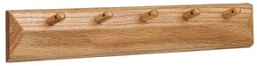 Стенна закачалка от масивен дъб в естествен цвят 50 cm Barco – House Nordic