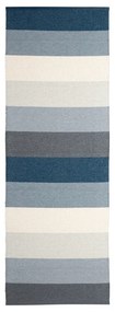 Синя и кремава пътека за открито и закрито 70x200 cm Molly Ocean Grey – Pappelina