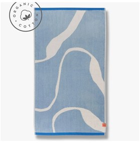 Бяла и синя кърпа от органичен памук 70x133 cm Nova Arte - Mette Ditmer Denmark