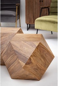 Масичка за кафе от масивен шишам в тъмно естествен цвят 42x42 cm Egypt – Bizzotto