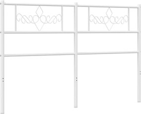 355351 vidaXL Метална резервна табла за легло, бяла, 160 см