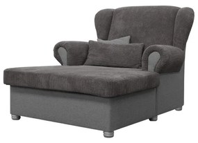 Кафяво-сив шезлонг от рипсено кадифе Lord – Ropez