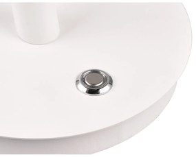 Бяла LED настолна лампа с метален абажур (височина 56 см) Nala - Trio Select