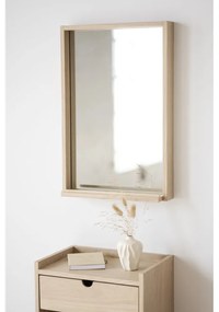 Висящо нощно шкафче с рафтове, изработено от дъбова дървесина в естествен цвят Hillmond - Rowico