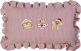 Декоративна възглавница с коледен мотив 30x50 cm Christmas Gingerbread Stripe – Catherine Lansfield