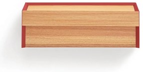 Червено висящо нощно шкафче с дъбов плот Arista – Teulat
