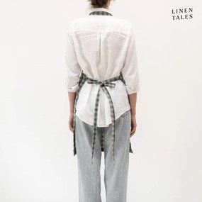 Ленена престилка Forest Green Gingham – Linen Tales