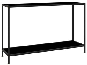 Sonata Конзолна маса, черна, 120x35x75 cм, закалено стъкло