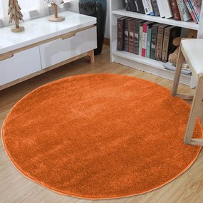 Кръгъл оранжев килим Ширина: 100 см | Дължина: 100 см