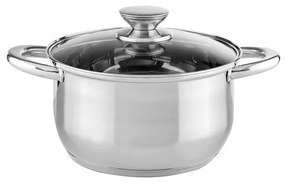 Комплект съдове за готвене Muhler MR-1242, 12 части, Неръждаема стомана, Трислойно дъно, Индукция, Сребрист