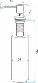 Дозатор Rea LON Brush Gold