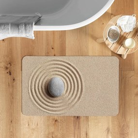 Светлокафяв килим за баня 50x120 cm Serena – douceur d'intérieur