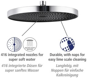Душ комплект от неръждаема стомана в блестящо сребро 120 см Soft Water - Wenko