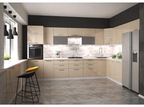 Колонен шкаф за фурна Vento DP-60/214 60см Бежов гланц