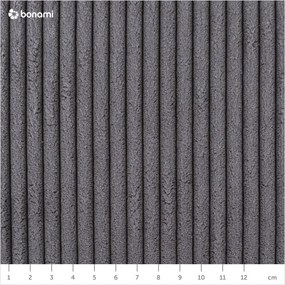 Тъмносиво двойно легло 160x200 cm тапицирано с място за съхранение с включена подматрачна рамка Mattis Cord – Meise Möbel
