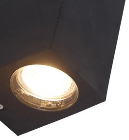 Интелигентна стенна лампа черна, изработена от пластмаса, вкл. 2 Wifi GU10 - Baleno