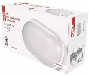 Бяла LED светлина за таван 14,5x27 cm Qari - EMOS