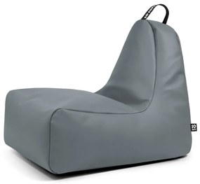 Сив пуф от изкуствена кожа Chill XL – So Soft?