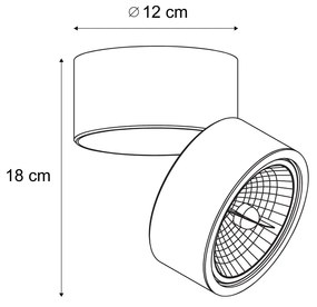 Модерен таванен прожектор бежов G9 кръгъл въртящ се и накланящ се - Go Nine