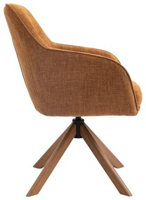 Оранжеви тапицирани трапезни столове в комплект 2 бр. Avola – Unique Furniture