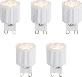 Комплект от 5 G9 24mm 3-степенни димируеми LED крушки 3W 300 lm 2700K