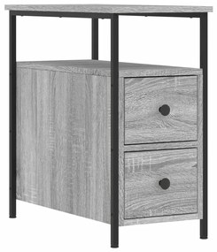 826069 vidaXL Нощно шкафче, сив сонома, 30x60x60 см, инженерно дърво