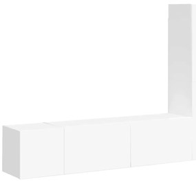 3078656 vidaXL Комплект ТВ шкафове от 3 части, бял, инженерно дърво