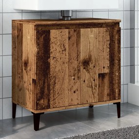 857117 vidaXL Шкаф за мивка, старо дърво, 58x33x60 см, инженерно дърво