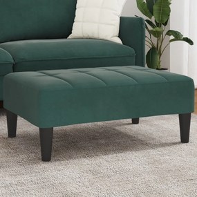 4007386 vidaXL Табуретка, тъмнозелена, 77x55x31 см, кадифе