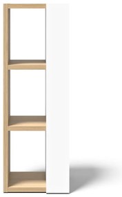 Бяла етажерка за книги в дъб 40x114 cm Ella - TemaHome