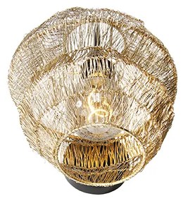 Ориенталска стенна лампа черна със злато - Vadi