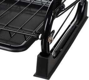 Двуетажна сушилня за съдове Ruhhy 24634, неръждаема стомана,  поставка за чаша и тава за отцеждане, 37x53x25cm