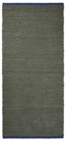 Тъмнозелена пътека от юта 70x150 cm Notes – Mette Ditmer Denmark