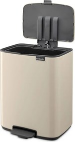 Кош за боклук Brabantia Bo Pedal 1010123, 12 л, Леко затваряне, Противоплъзгаща основа, Бежов