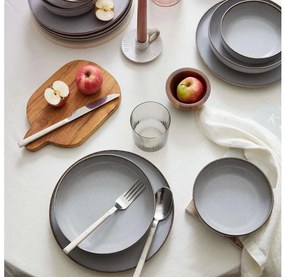 Комплект за хранене 12 части сив/порцелан