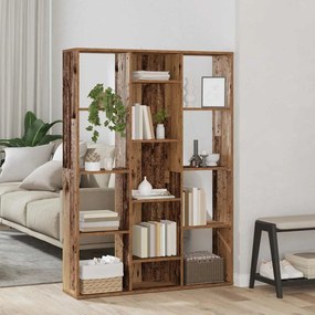 855842 vidaXL Разделител за стая/библиотека, старо дърво, 100x24x140 см, ПДЧ