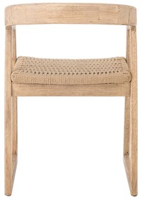 Трапезен стол от масивно каучуково дърво в естествен цвят Serrone – Bloomingville