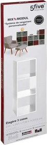 Рафт 5five Mix'n Modul, 3 отделения, MDF, 35x32x101 cm - Сив