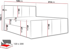 Тапицирано легло Lars-Moustardi-120 x 200
