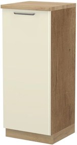 Висок подов шкаф Modena K14-60-1KF-Walnut - White glossy