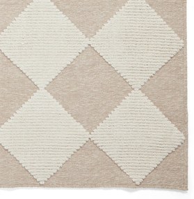 Бяло-бежов килим подходящ за пране 160x230 cm Lyna Beige&amp;White – Think Rugs