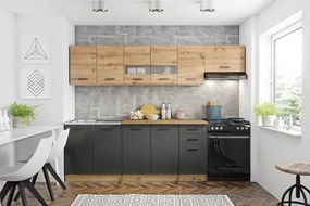 Кухня Perla 260 дъб артисан с включен плот