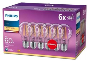 К-кт 6x LED Крушка VINTAGE Philips E27/7W/230V 2700K