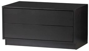 Черна модулна телевизионна масичка от борова дървесина 75x40 cm Finca - WOOOD