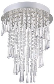 Светодиодна лампа за таван в сребристо ø 30 cm Pomp - Trio